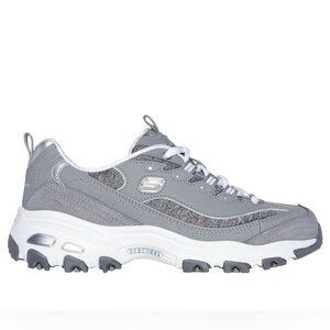 Skechers women’s d’lites me time gray multi wide fit